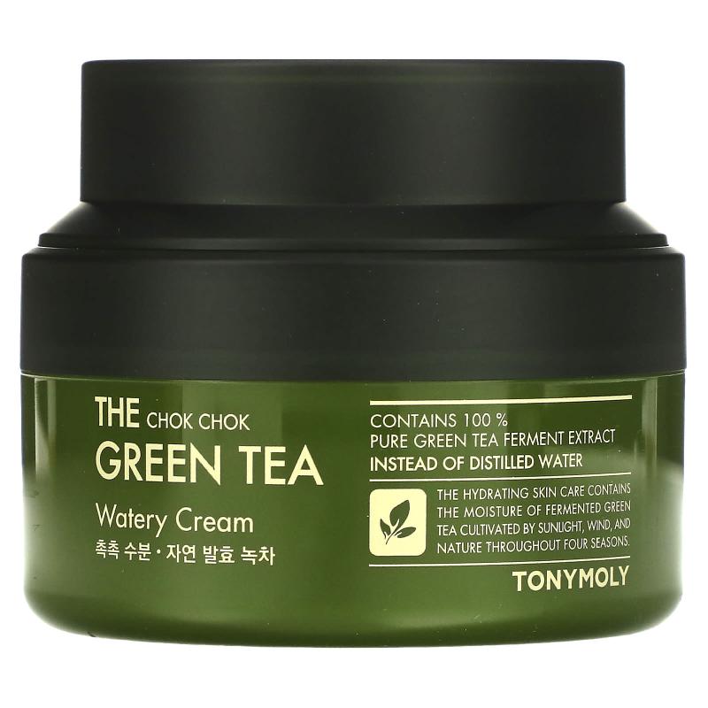 TonyMoly, The Chok Chok الشاي الأخضر، كريم مائي، 60 مل