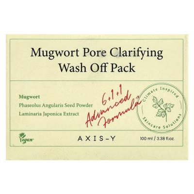 Axis-Y, Mugwort Pore Clarifying Wash Off Pack, 3.38 fl oz (100 ml)