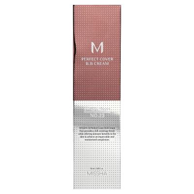 Missha, كريم M Perfect Cover B.B، عامل حماية من الشمس SPF 42 PA+++، رقم 23 بيج طبيعي، 1.69 أونصة سائلة (50 مل)