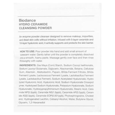 Biodance, مسحوق التنظيف Hydro Ceramide، 30 عبوة، 0.03 أونصة (1 جم) لكل واحدة