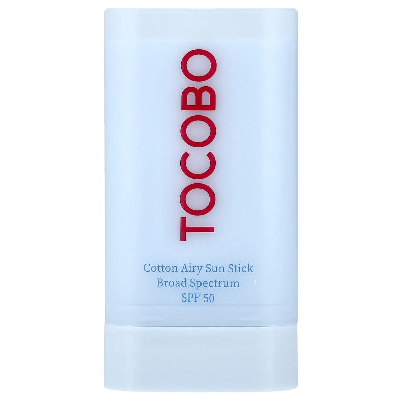 Tocobo, Cotton Airy Sun Stick، عامل حماية من الشمس 50، 0.67 أونصة (19 جم)