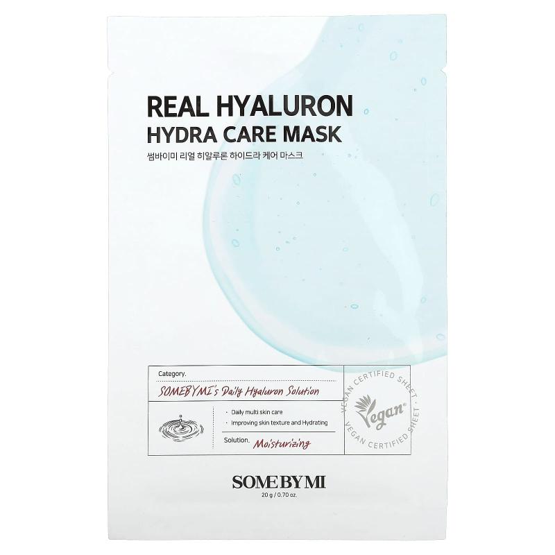 SOME BY MI, Real Hyaluron، قناع Hydra Care Beauty، ورقة واحدة، 0.70 أونصة (20 جم)