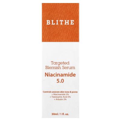 Blithe, مصل العيب المستهدف، نياسيناميد 5.0، 1 أونصة سائلة (30 مل)