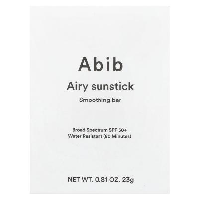 Abib, قالب تنعيم Airy Sunstick، عامل حماية من الشمس 50+، 0.81 أونصة (23 جم)