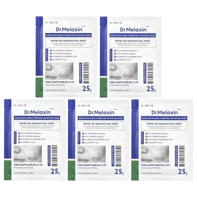 Dr.Melaxin, Aqua Ion Plasma، قناع جل تجميلي مائي مرطب، 5 ورقات، 0.88 أونصة (25 جم) لكل واحدة