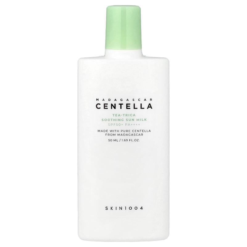SKIN1004, Madagascar Centella، حليب الشمس المهدئ Tea-Trica، عامل حماية من الشمس 50+، PA++++، 1.69 أونصة سائلة (50 مل)