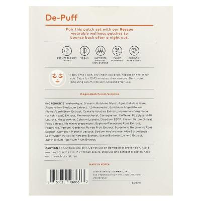 The Good Patch, لصقات إزالة الانتفاخ للعين، 3 مجموعات لصقات