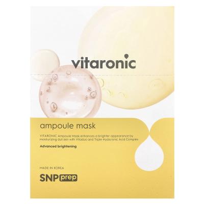 SNP, Vitaronic، قناع ورقي للتجميل أمبولة، 10 ورقات، 0.84 أونصة سائلة (25 مل) لكل واحدة