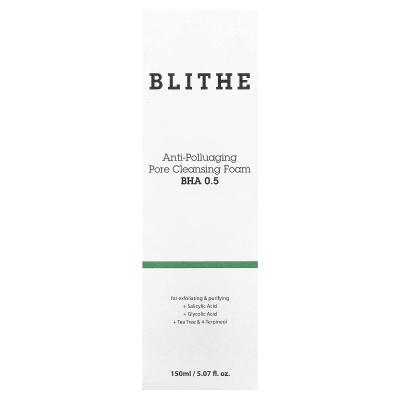 Blithe, رغوة تنظيف المسام المضادة للتلوث، BHA 0.5، 5.07 أونصة سائلة (150 مل)