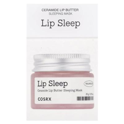 CosRx, Lip Sleep، قناع النوم بزبدة الشفاه سيراميد، 0.70 أونصة (20 جم)