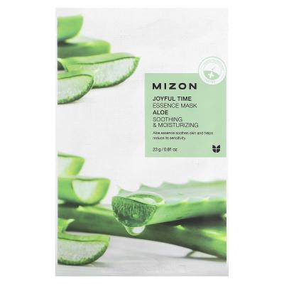 Mizon, Joyful Time Essence Beauty Mask، الصبار، ورقة واحدة، 0.81 أونصة (23 جم)
