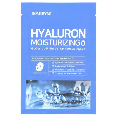 SOME BY MI, Hyaluron Moisturizing، قناع التجميل Glow Luminous Ampoule، قناع ورقي واحد، 0.88 أونصة (25 جم)