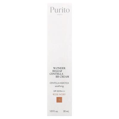 Purito, Wonder Releaf Centella BB Cream، عامل حماية من الشمس SPF 30 PA+++، 15 لون عاجي وردي، 1.01 أونصة سائلة (30 مل)